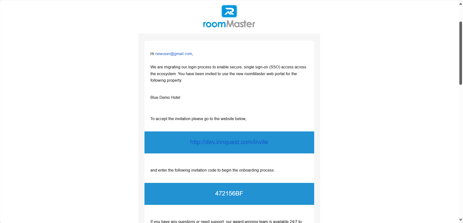 Invitation Email
